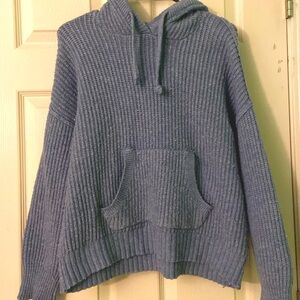 American Eagle Sweater Hoodie Size Small Baby Blue Pullover